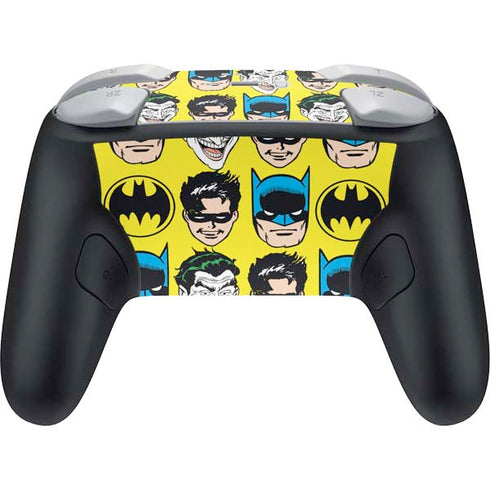 DC Comics Batman Vintage Character Pattern - Joker and Robin Nintendo Switch 2 (2025) Pro Controller Skin