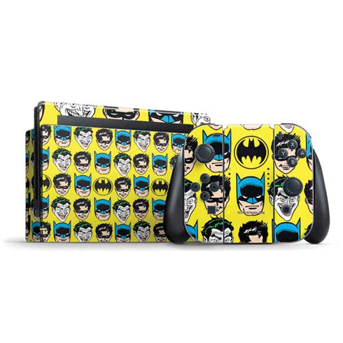 DC Comics Batman Vintage Character Pattern - Joker and Robin Nintendo Skins