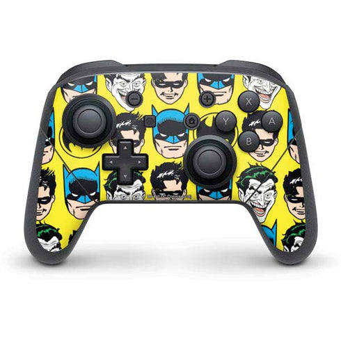 DC Comics Batman Vintage Character Pattern - Joker and Robin Nintendo Skins