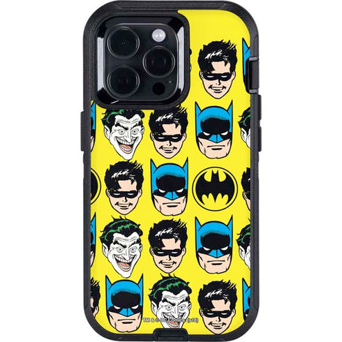 DC Comics Batman Vintage Character Pattern - Joker and Robin Otterbox Defender iPhone Skin