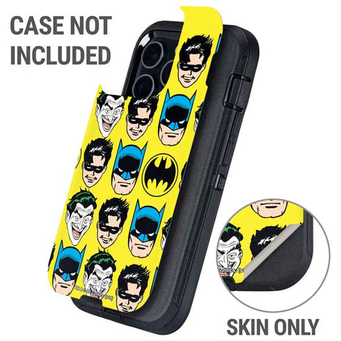 DC Comics Batman Vintage Character Pattern - Joker and Robin Otterbox Defender iPhone Skin