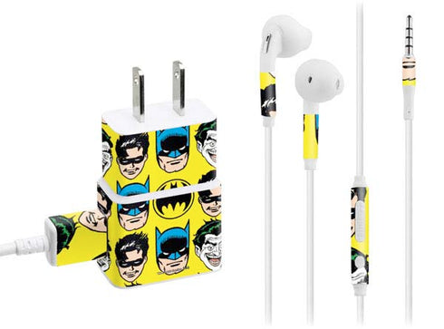 DC Comics Batman Vintage Character Pattern - Joker and Robin Phone Charger Skin