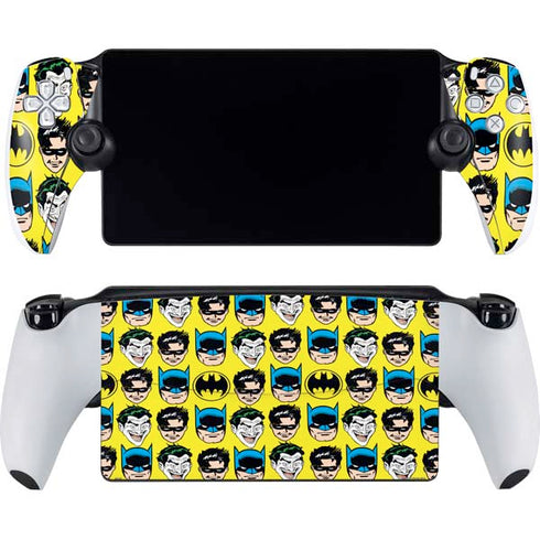 DC Comics Batman Vintage Character Pattern - Joker and Robin PlayStation Portal Remote Player Skin