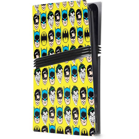 DC Comics Batman Vintage Character Pattern - Joker and Robin PS5 Pro Console Skin