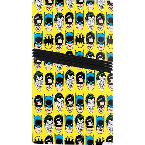 DC Comics Batman Vintage Character Pattern - Joker and Robin PS5 Pro Console Skin