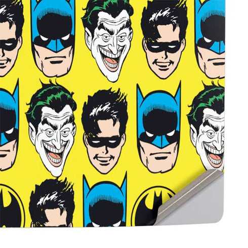DC Comics Batman Vintage Character Pattern - Joker and Robin PS5 Pro Console Skin