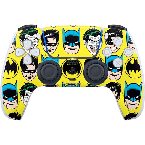 DC Comics Batman Vintage Character Pattern - Joker and Robin PlayStation PS5 Skins