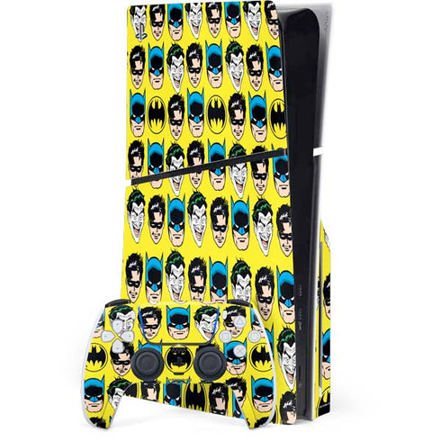 DC Comics Batman Vintage Character Pattern - Joker and Robin PlayStation PS5 Skins