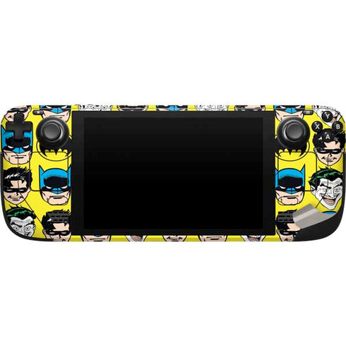 DC Comics Batman Vintage Character Pattern - Joker and Robin Steam Deck Handheld Gaming Computer Skin