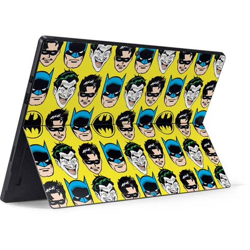 DC Comics Batman Vintage Character Pattern - Joker and Robin Surface Pro 7 Skin