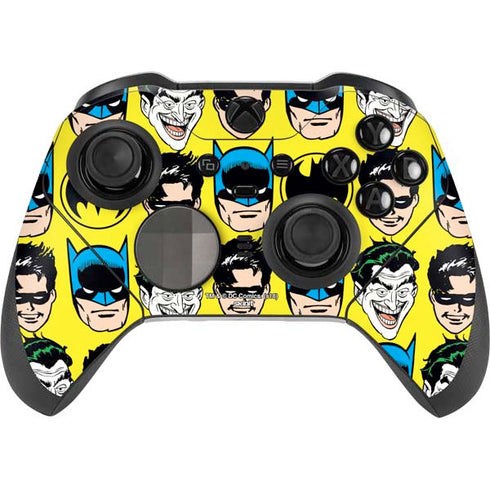 DC Comics Batman Vintage Character Pattern - Joker and Robin Xbox Elite Wireless Controller Series 2 Skin