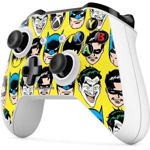 DC Comics Batman Vintage Character Pattern - Joker and Robin Xbox One S All-Digital Edition Bundle Skin