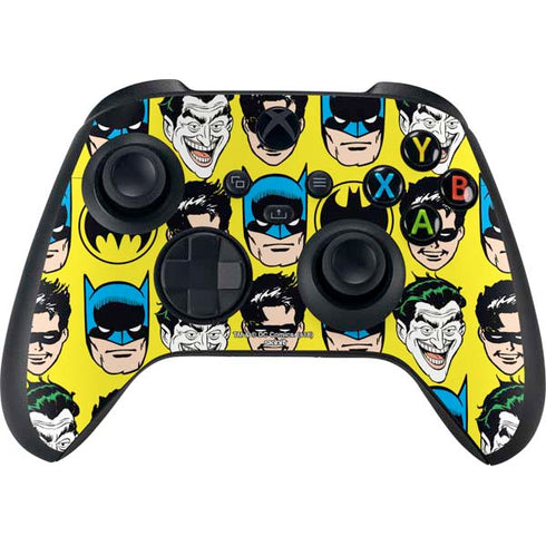 DC Comics Batman Vintage Character Pattern - Joker and Robin Xbox Series X Controller Skin