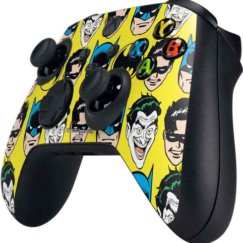 DC Comics Batman Vintage Character Pattern - Joker and Robin Xbox Series X Controller Skin