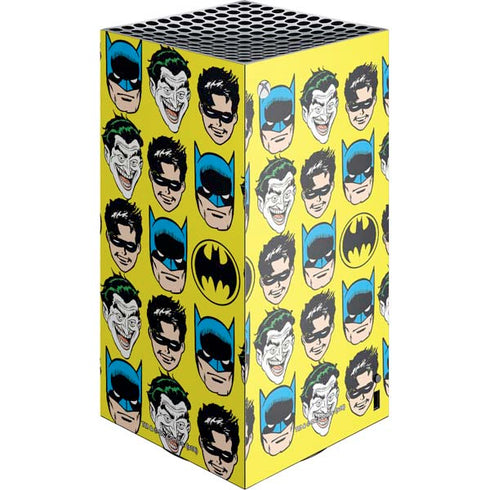 DC Comics Batman Vintage Character Pattern - Joker and Robin XBox Series X Digital Edition Console Skin