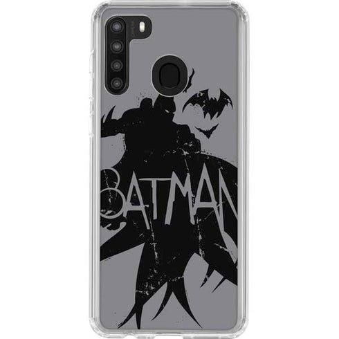 DC Comics Batman Silhouette Art Galaxy A21 Clear Case