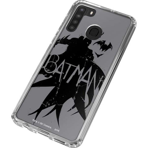 DC Comics Batman Silhouette Art Galaxy A21 Clear Case