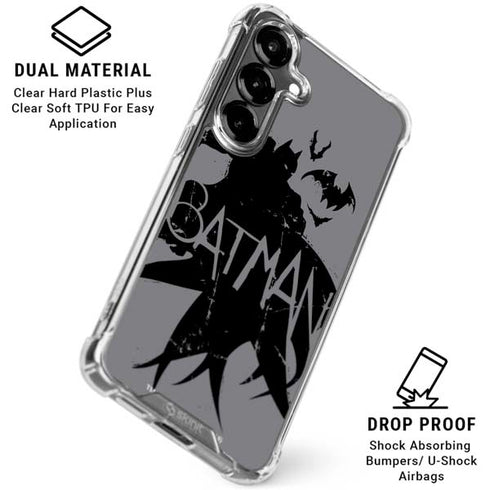 DC Comics Batman Silhouette Art Galaxy S26 Clear Case