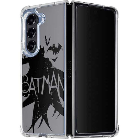 DC Comics Batman Silhouette Art Galaxy Z Fold5 5G Clear Case