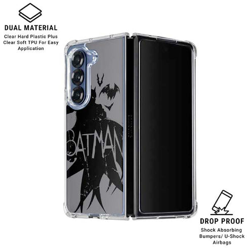 DC Comics Batman Silhouette Art Galaxy Z Fold6 Clear Case