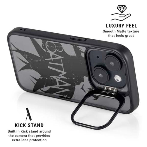 DC Comics Batman Silhouette Art iPhone 15 Kickstand Case