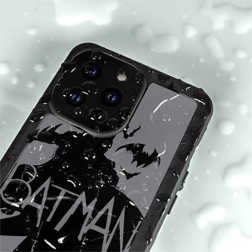 DC Comics Batman Silhouette Art iPhone 15 Pro Waterproof Case