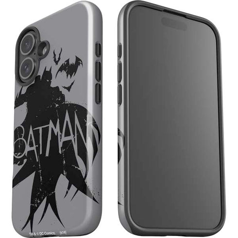 DC Comics Batman Silhouette Art iPhone 16 Impact Case