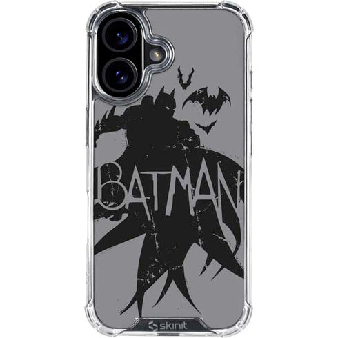 DC Comics Batman Silhouette Art iPhone 16 Plus Clear Case
