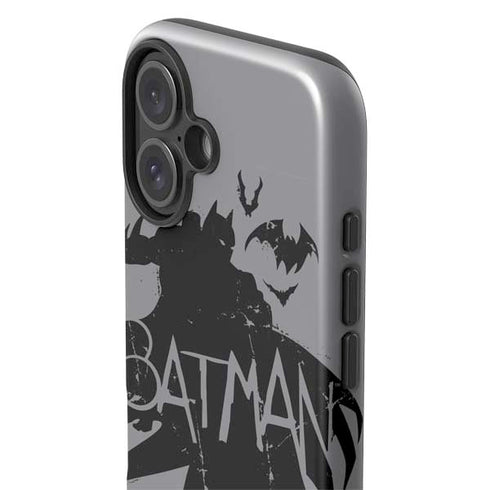 DC Comics Batman Silhouette Art iPhone 16 Plus Impact Case