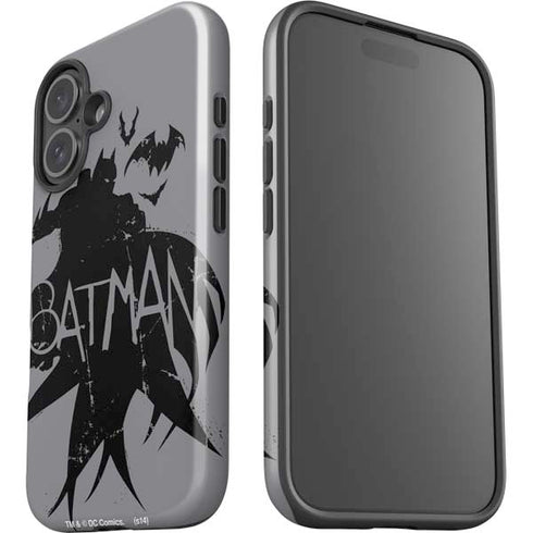 DC Comics Batman Silhouette Art iPhone 16 Plus Impact Case