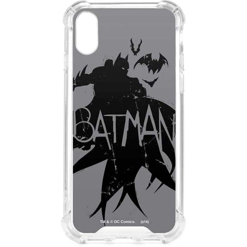 DC Comics Batman Silhouette Art iPhone XS Clear Case
