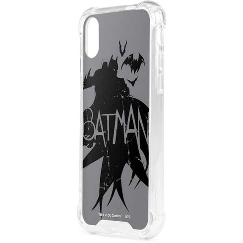 DC Comics Batman Silhouette Art iPhone XS Clear Case