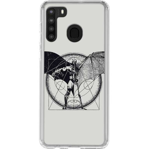 DC Comics Batman Skeleton diagram Art Galaxy A21 Clear Case