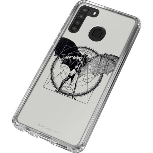 DC Comics Batman Skeleton diagram Art Galaxy A21 Clear Case