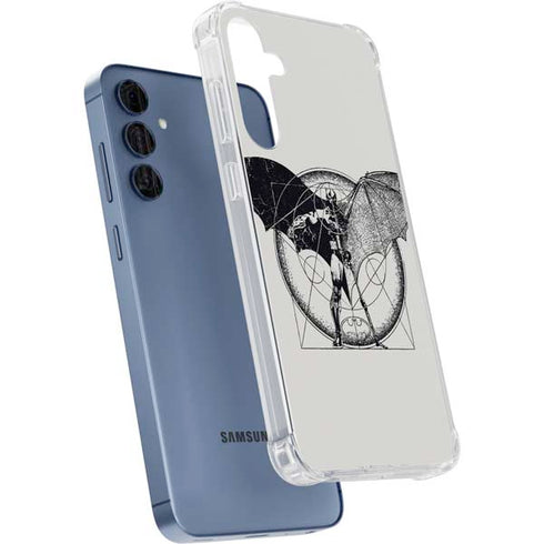 DC Comics Batman Skeleton diagram Art Galaxy A55 5G Clear Case