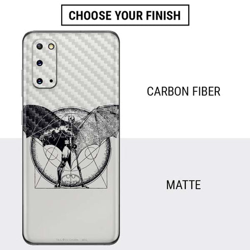 DC Comics Batman Skeleton diagram Art Galaxy S20 Skin