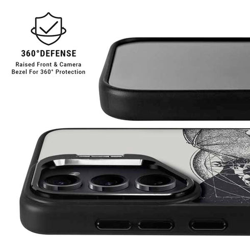DC Comics Batman Skeleton diagram Art Galaxy S24 FE Kickstand Case