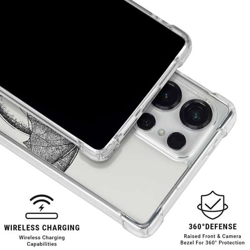 DC Comics Batman Skeleton diagram Art Galaxy S25 Ultra Clear Case