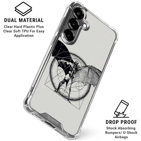 DC Comics Batman Skeleton diagram Art Galaxy S26 Plus Clear Case