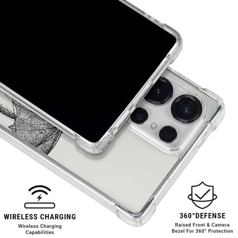 DC Comics Batman Skeleton diagram Art Galaxy S26 Ultra Clear Case