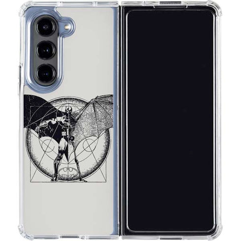 DC Comics Batman Skeleton diagram Art Galaxy Z Fold5 5G Clear Case
