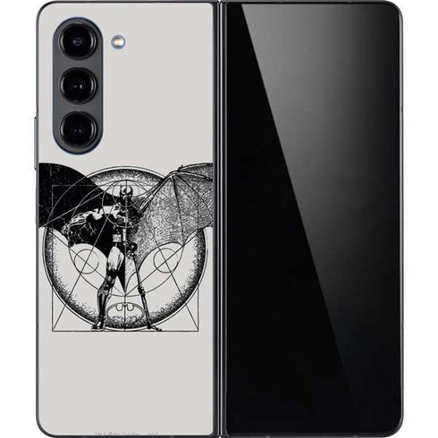 DC Comics Batman Skeleton diagram Art Galaxy Z Fold5 5G Skin
