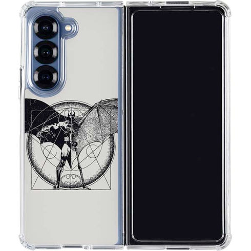 DC Comics Batman Skeleton diagram Art Galaxy Z Fold6 Clear Case