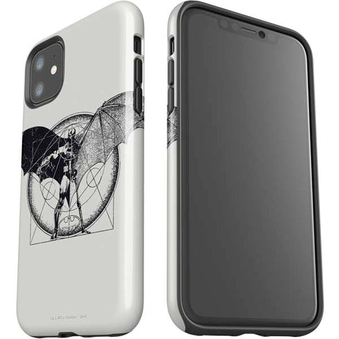 DC Comics Batman Skeleton diagram Art iPhone 11 Impact Case