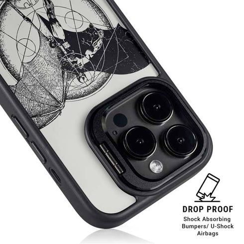 DC Comics Batman Skeleton diagram Art iPhone 13 Pro Kickstand Case