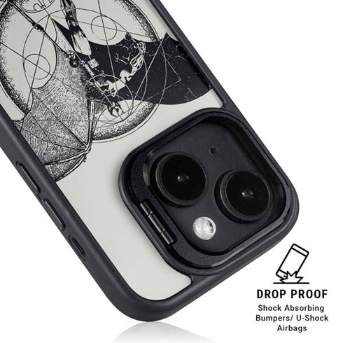 DC Comics Batman Skeleton diagram Art iPhone 14 Kickstand Case