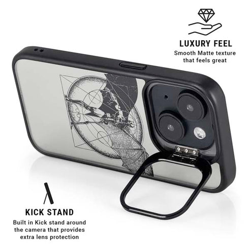 DC Comics Batman Skeleton diagram Art iPhone 14 Plus Kickstand Case