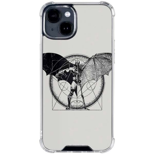 DC Comics Batman Skeleton diagram Art iPhone 15 Clear Case