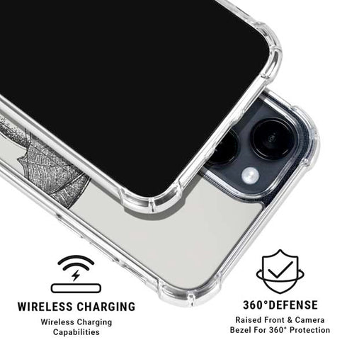 DC Comics Batman Skeleton diagram Art iPhone 15 Clear Case