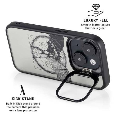 DC Comics Batman Skeleton diagram Art iPhone 15 Plus Kickstand Case